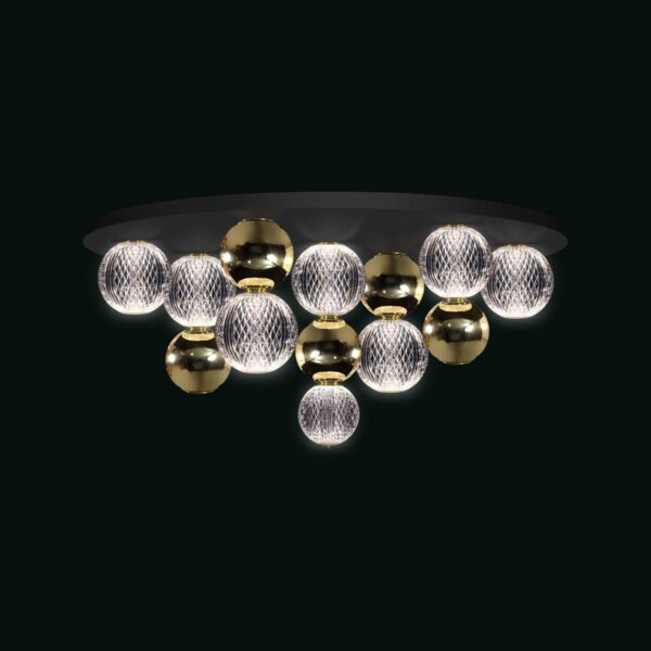 Brillante - Lampada da soffitto nero/oro