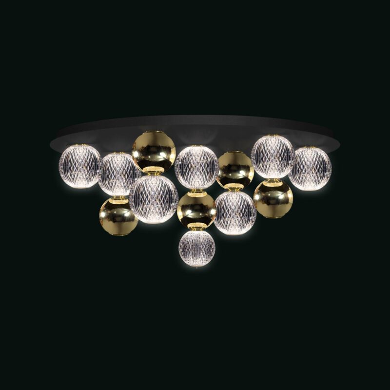 Brillante - Lampada da soffitto nero/oro