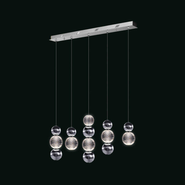 Brillante - Sospensione 5 luci cromo