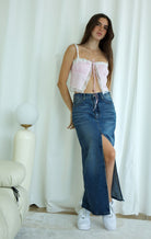 CALLIE DENIM MAXI SKIRT - Ecozini