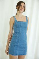 CHARLIE DENIM MINI DRESS - Ecozini