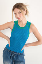 CORALIE CONTRAST RIB TANK - Ecozini