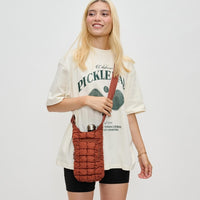 Quilted Puffer Water Bottle Crossbody