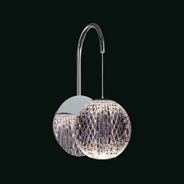 Diamante - Lampada da parete cromo