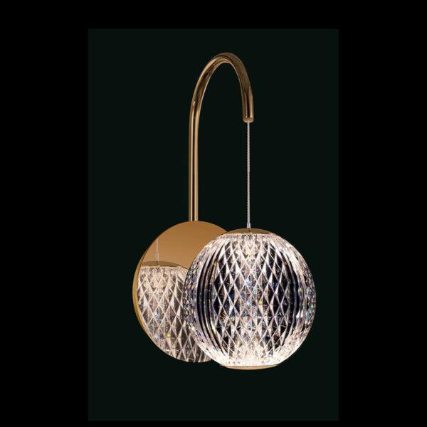 Diamante - Lampada da parete oro