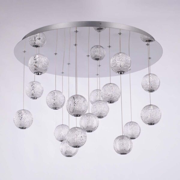 Diamante - Lampada da soffitto a 17 luci cromo