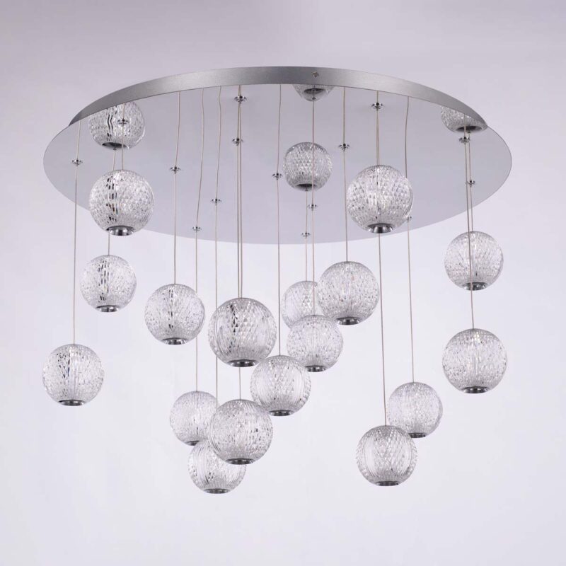 Diamante - Lampada da soffitto a 17 luci cromo