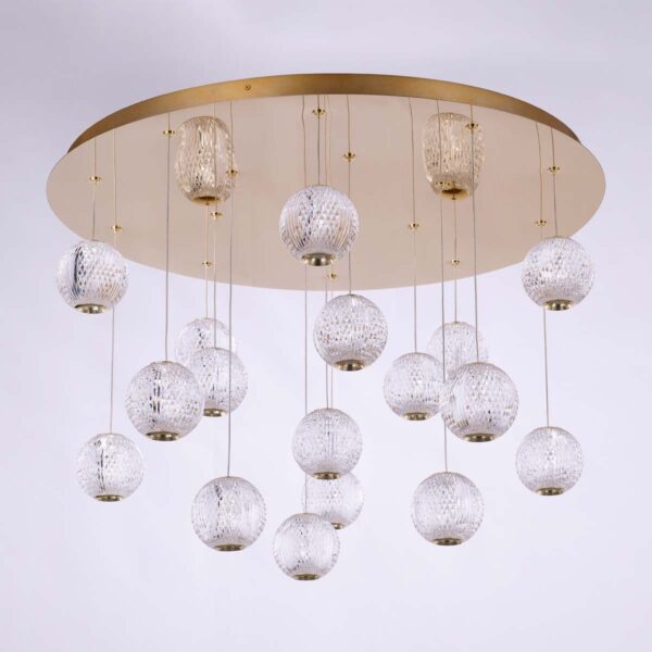 Diamante - Lampada da soffitto a 17 luci oro