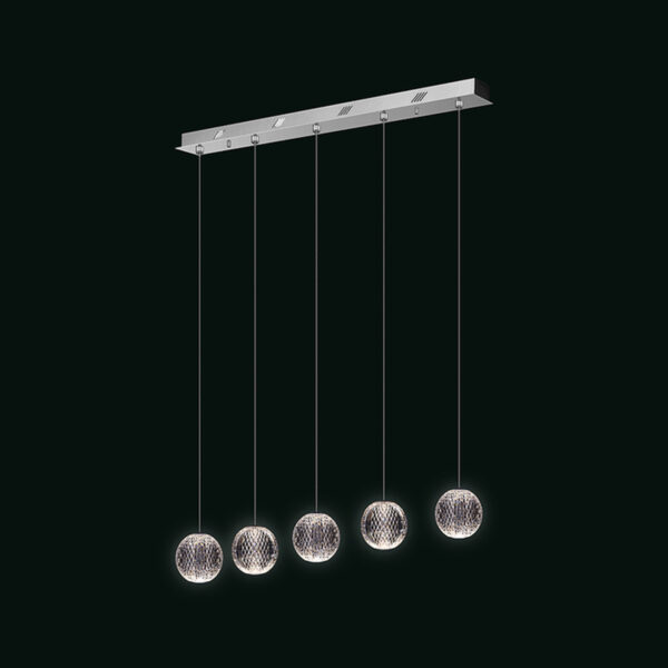 Diamante - Sospensione a 5 luci cromo - 5BCHR