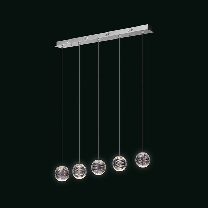 Diamante - Sospensione a 5 luci cromo - 5BCHR
