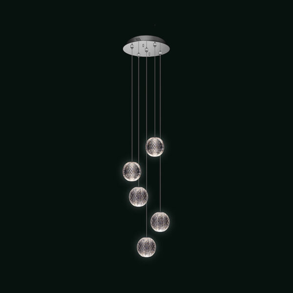 Diamante - Sospensione a 5 luci cromo - 5ACHR