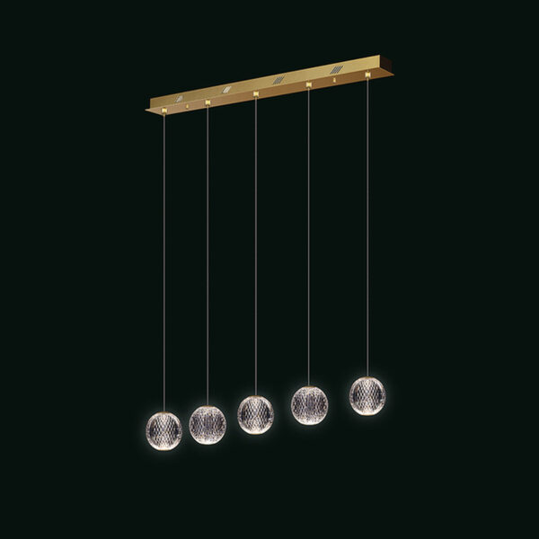 Diamante - Sospensione a 5 luci oro - 5BGOL