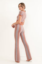 EZRA TEXTURE KNIT FLARE PANT - Ecozini