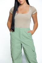 GOOD KARMA SQUARE NECK TEE BODYSUIT - Ecozini