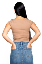 JADE HOOK & EYE RIB TEE - Ecozini