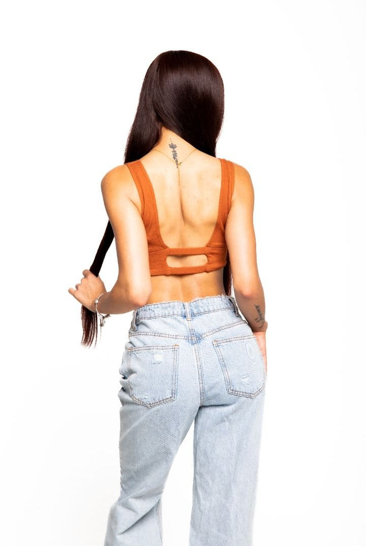 KAYA DOUBLE STRAP NYLON CROP - Ecozini