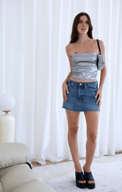 KYLIE METALLIC CORSET TUBE TOP - Ecozini