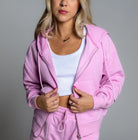 LAYER ME FLEECE CROP ZIP HOODIE - Ecozini
