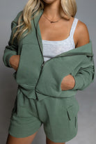 LAYER ME FLEECE CROP ZIP HOODIE - Ecozini