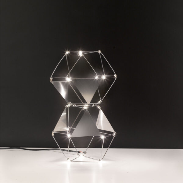 Lucciola Pro - Lampada da tavolo acciaio