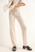 MAYA WIDE LEG LACE PANT - Ecozini