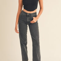 Square Neckline Knit Crop Top