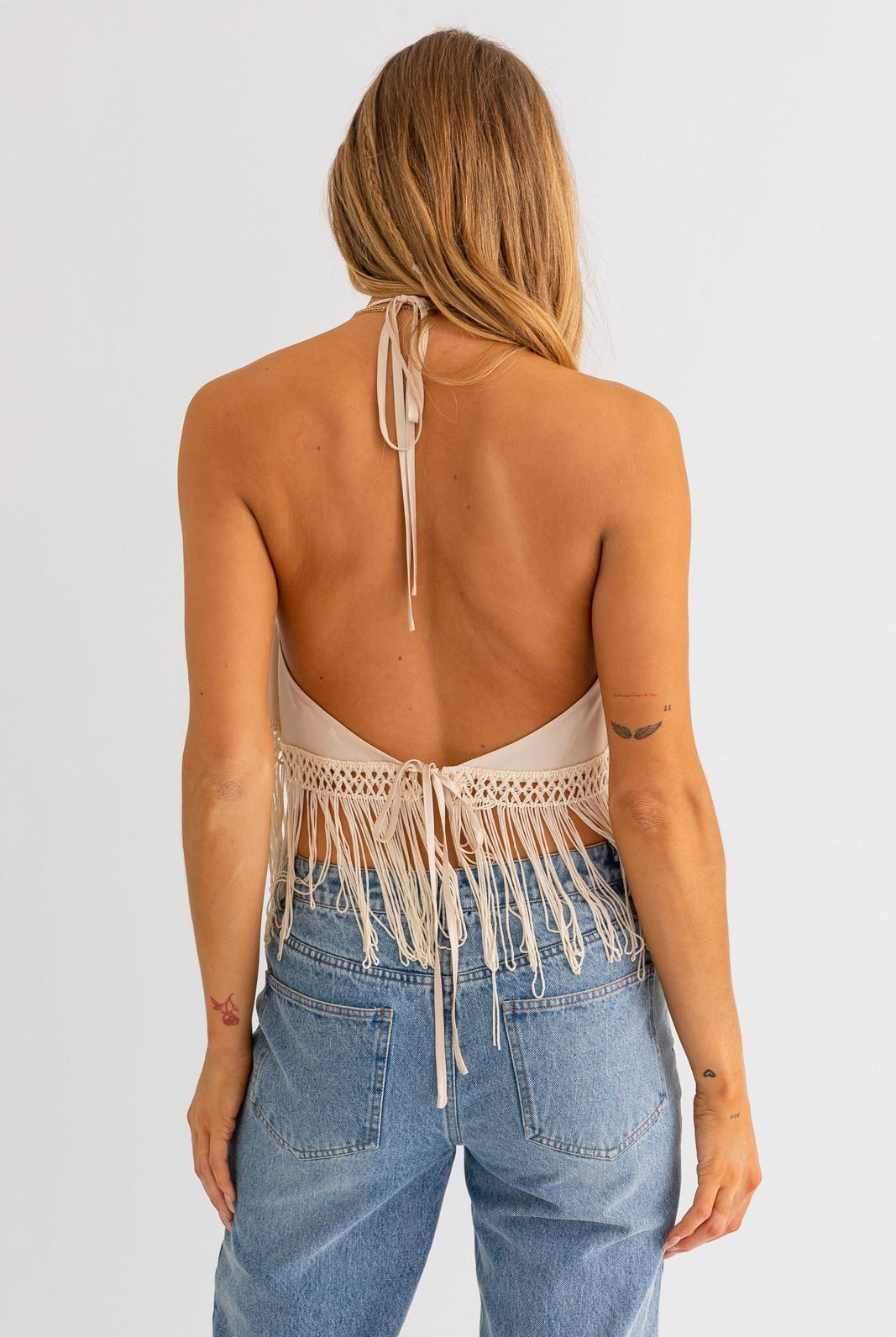 PALMA FRINGE HALTER TOP - Ecozini