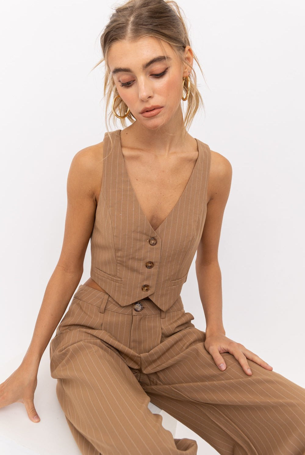 PENNY PINSTRIPE VEST - Ecozini