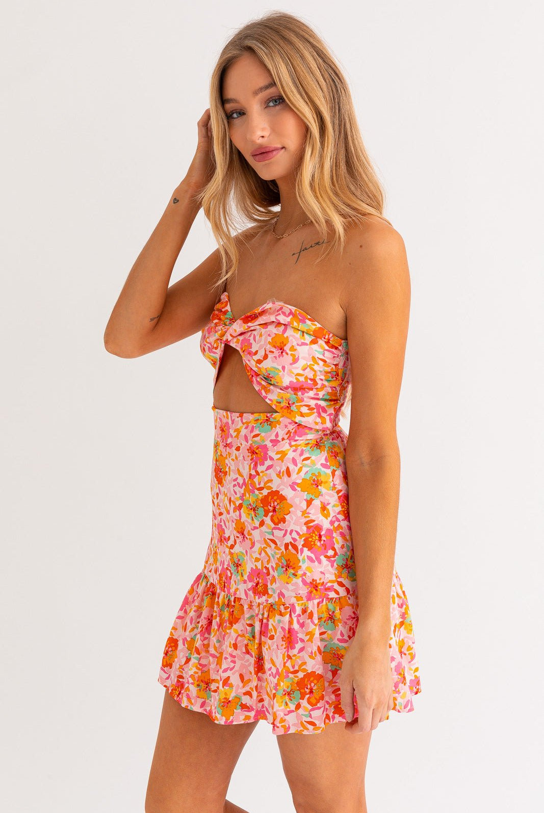 POPPY FLORAL TUBE DRESS - Ecozini