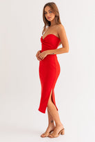 THEA TWIST MIDI DRESS - Ecozini