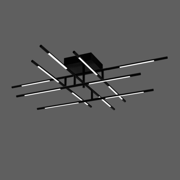 Tubular - Lampada a soffitto 12 luci nero