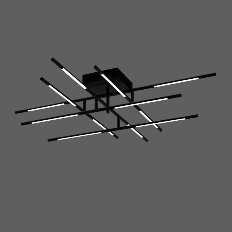 Tubular - Lampada a soffitto 12 luci nero