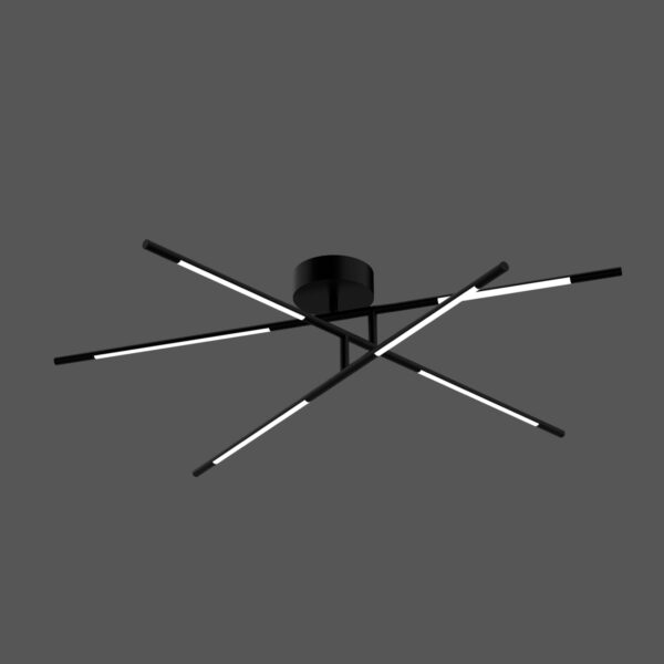 Tubular - Lampada a soffitto 6 luci nero