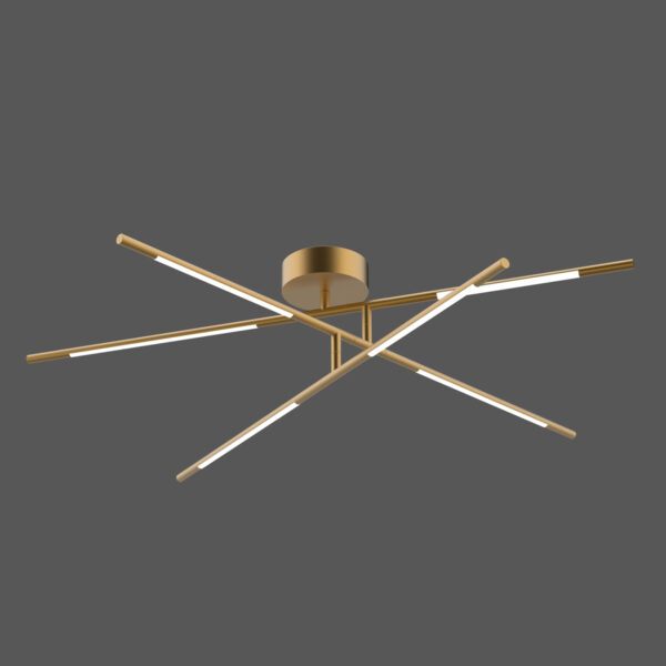 Tubular - Lampada a soffitto 6 luci oro