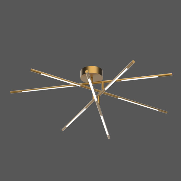 Tubular - Lampada a soffitto 8 luci oro