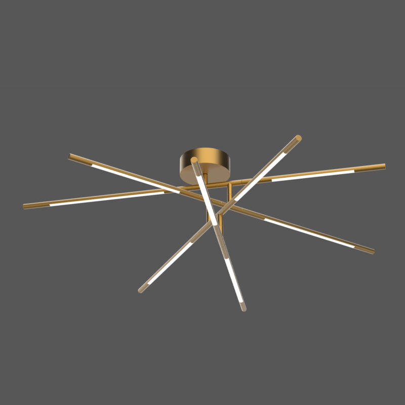 Tubular - Lampada a soffitto 8 luci oro