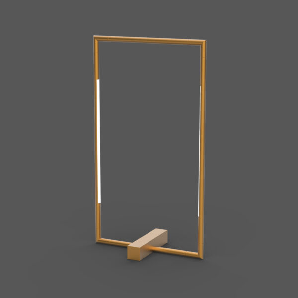 Tubular - Lampada da tavolo 2 luci oro