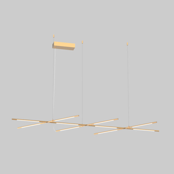 Tubular - Sospensione a 10 luci oro