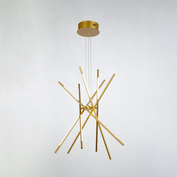 Tubular - Sospensione a 12 luci oro