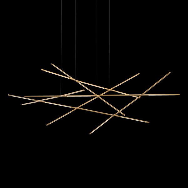 Tubular - Sospensione a 23 luci oro