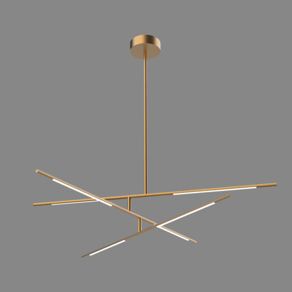 Tubular - Sospensione a 6 luci oro