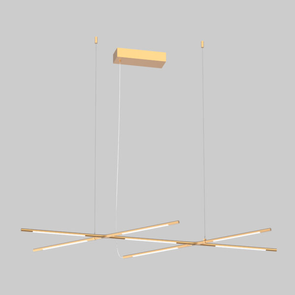 Tubular - Sospensione a 7 luci oro