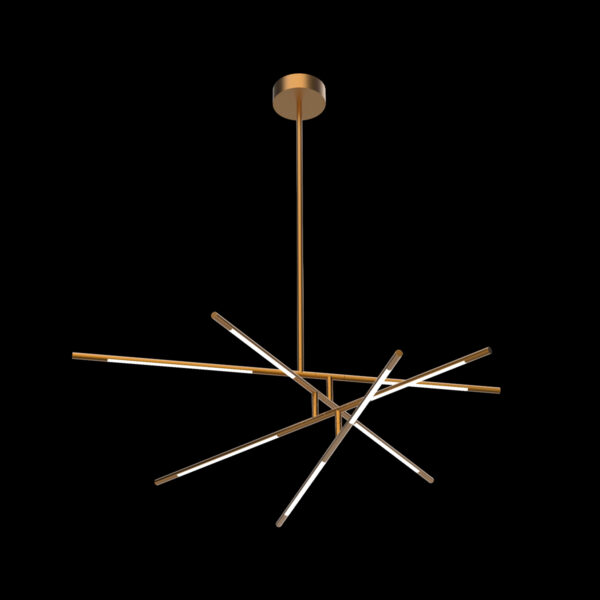 Tubular - Sospensione a 8 luci oro