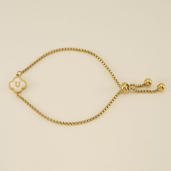 Clover Initial Bracelets