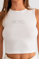 XOXO Jeweled Graphic Tank - Ecozini